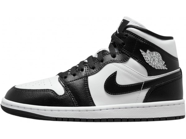 Air Jordan 1 Mid White/White/Black (DV0991-101) - sneakers Jordan Panda