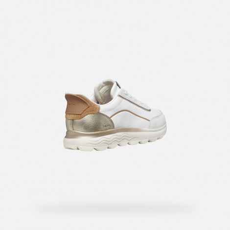 Geox D657MA 09B22 pantofi sport dama albi casual Spherica respirabili